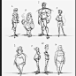 Joshua Black в Instagram: «Older lineup of proportion and character studies. #doodle #illustration #animation #drawing #art #practice #drawingexercise #doodles…»