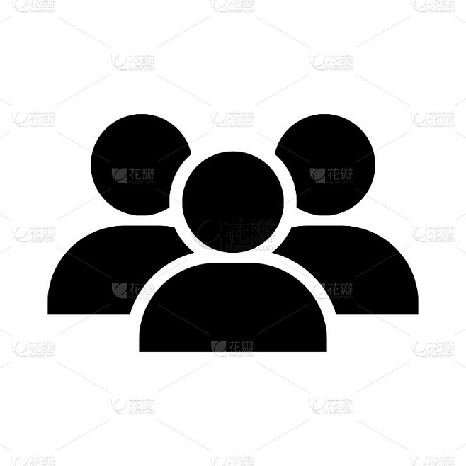 人矢量图标。群人图标