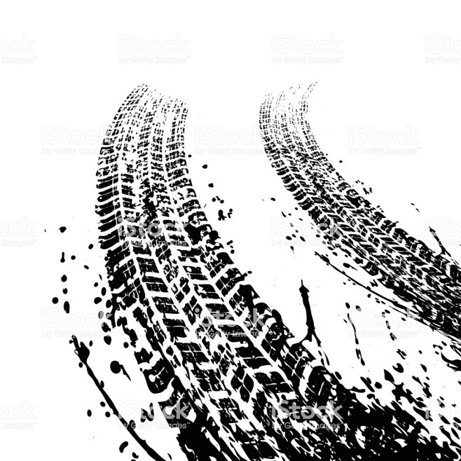 黑色 grunge 的車胎 免版稅 黑色...