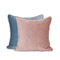 MISSLAPIN简约现代/沙发靠垫抱枕/粉色蓝色绒布双面方枕-淘宝网