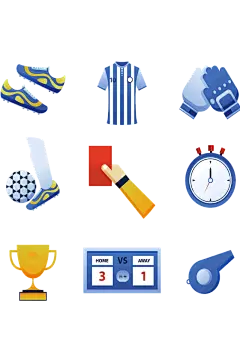 时尚足球元素矢量素材