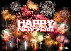 用烟花庆祝新年