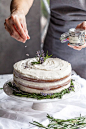 ... rosemary lavender cake with a lavender buttercream ... #recipes #cake