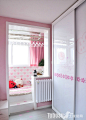 粉色时尚小房间阳台榻榻米图片