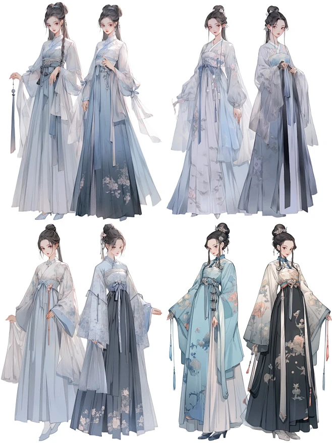 汉服｜古风服装设计oc插画素材25弹-花瓣网