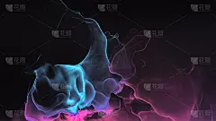 用酒精墨技术进行的抽象流体艺术绘画