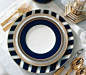 Ralph Lauren Home #Le_Grand_Hotel Collection 25 - Tableware black and gold: 