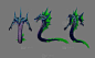 沼泽绿龙，毒龙，龙妖，恶龙，魔龙 - 动物模型 蛮蜗网