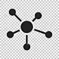 社交网络，分子，dna图标。矢量插图。