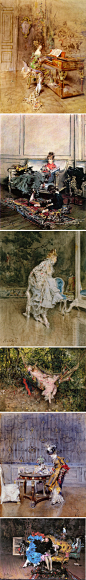 路尼尼：#Giovanni Boldini#凌乱的色彩真可爱