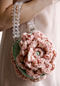 crochet flower purse