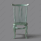 实木餐椅[摆设]做旧复古雕花竖琴餐椅欧式休闲椅靠背椅极美家具