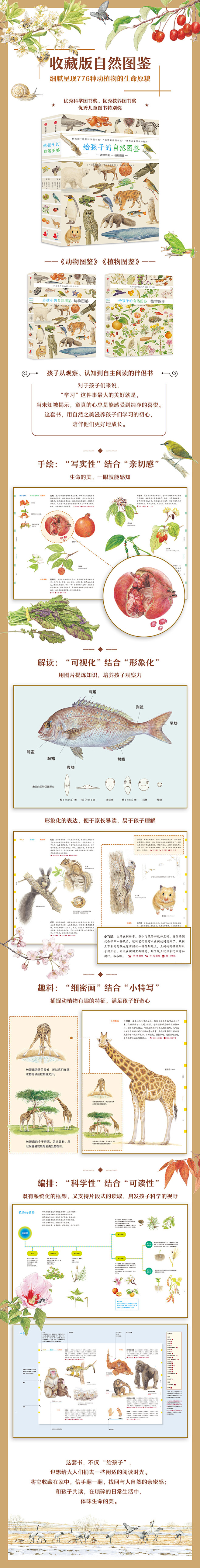 《正版 给孩子的自然图鉴 全2册 中信童...