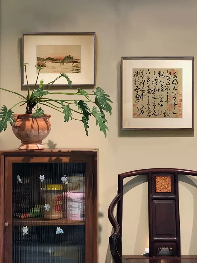 新中式书房挂画茶室装饰画客厅办公室背景墙王羲之兰亭序书法字画-tmall.com天猫-花瓣网