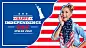 American independence day facebook cover