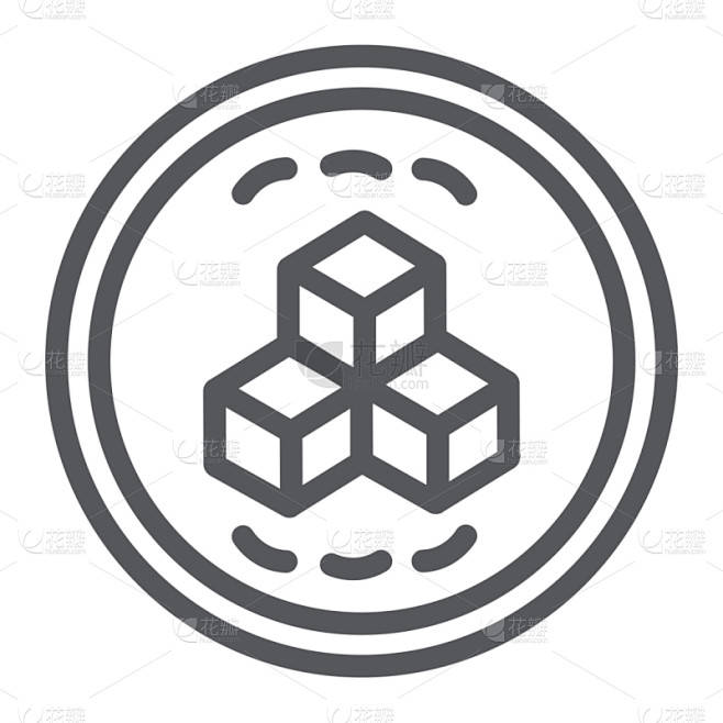 食品,标志,糖,线图标,甜食,方糖,分离着色,轮廓,白色,自然