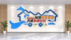 加强物业管理共建和谐社区文化墙