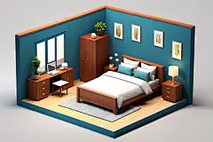 设计立体图3D室内设计装修透视图模型