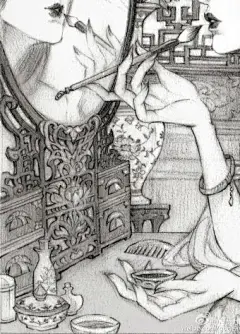 8张浮世绘风格日系手绘插画图片 —【一点点创意】