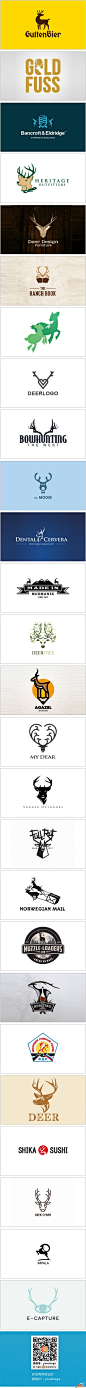 驯鹿,鹿角,logo