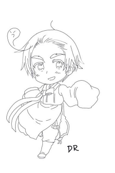 q版黑塔利亚线稿/动漫人物/路德维希采集樱桃小白采集到q版黑塔利亚