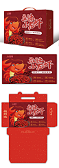 大气红色麻辣小龙虾包装礼盒