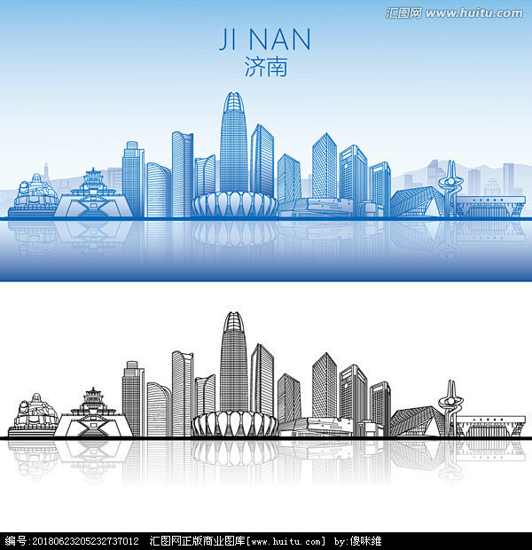 济南建筑矢量