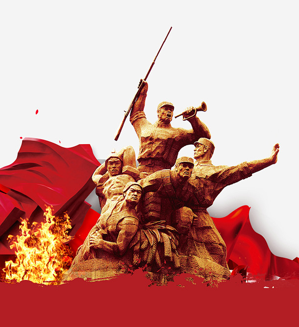 纪念七七事变人民英雄雕塑psd_新图网 ...