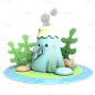 C4D-立体可爱元素-瓶子