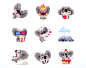 stickers koala cartoon Character sticker.place imessage Stickerpack Fun Emoji bear