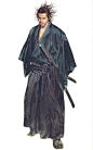 井上雄彦画展，绘宫本武藏记录。（gif动图）
