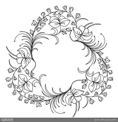 手绘植物藤蔓花纹底纹矢量素材