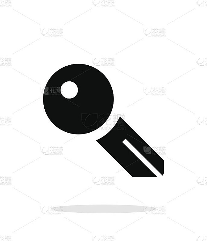 Key blank icon on white background 