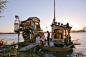 Artist Swoon made amazing rafts out of nyc junk and sailed them around and crashed the Venice Biennale and stuff. magic. <3