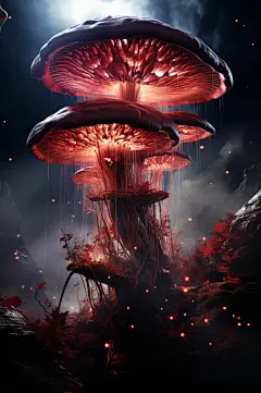 数字艺术灵芝药用图片-众图网