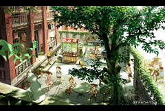 libby采集到插画-清新 人景