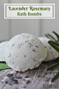 These DIY Lavender Rosemary Bath Bombs smell wonderful in a warm bath. Follow the easy tutorial to make a batch of the lavender rosemary bath bombs recipe for yourself or use as a gift idea for friends and family for Christmas.-