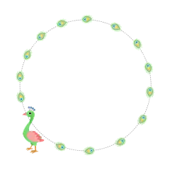 美丽孔雀图案PNG