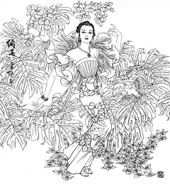 著名国画家、连环画家——项维仁和他的工笔重彩仕女画