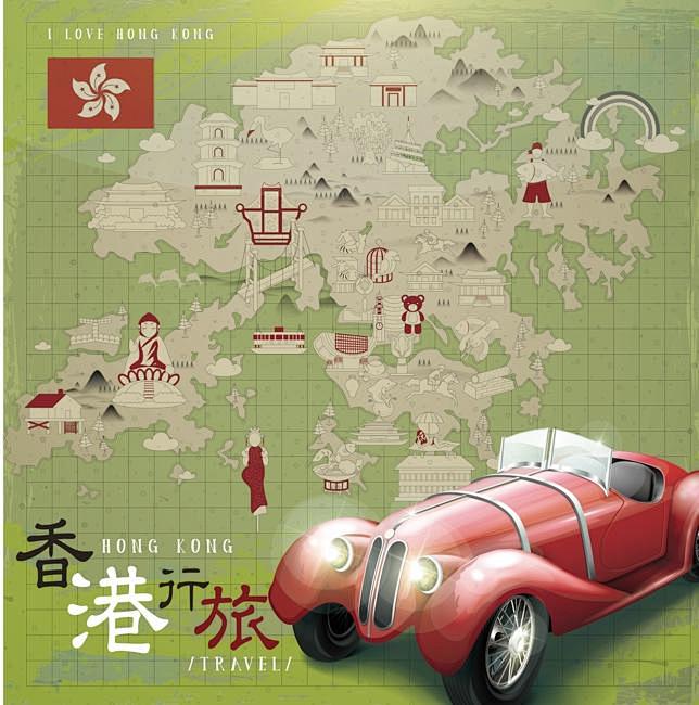 香港旅游建筑海报设计素材