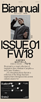 Bi—Annual, Issue 01 (FW18) : Bi-annual is a visual inspiration brought to you by Abraham Campillo and Casey Hinders, based out of Los Angeles, California. The two specialize in photography, styling, and creative direction.(6) conceptual pieces that are a