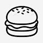 汉堡包牛排三明治圆形三明治图标 icon 标识 标志 UI图标 设计图片 免费下载 页面网页 平面电商 创意素材