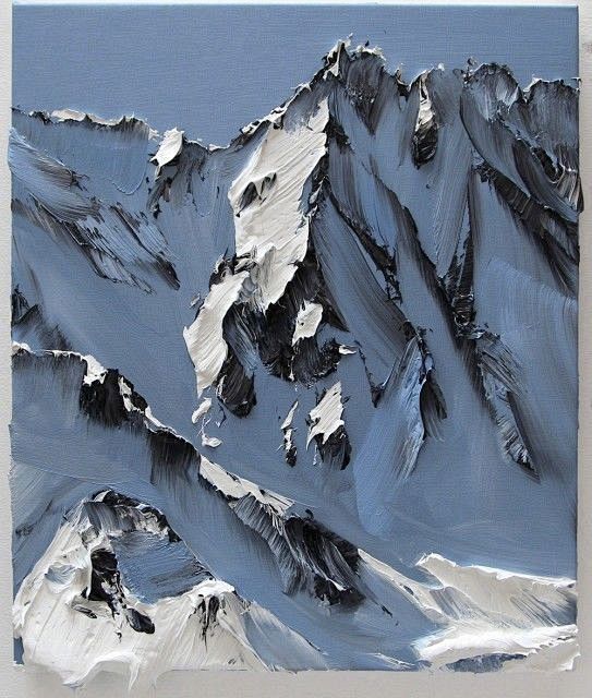 立体纹理雪山油画瑞士艺术家conradjongodly67676767