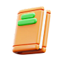 Guide book  3D Icon