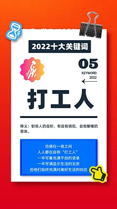 2022年度关键词回顾盘点日历海报