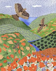 艺术家萨拉·博卡奇尼·梅多斯(Sara Boccaccini Meadows)的插画作品，他的作品主题是关于家园风景的创作，山，房子，花草树木等这些我们生活中常见的景象在这位艺术家的画笔下，散发着独有的气质与光芒，美轮美奂的画面将我们带到了另一个世界，这个世界梦幻，童真而有趣。