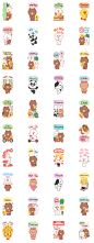 BROWN & FRIENDS : Happy Pastel Colors 3 – LINE stickers | LINE STORE
