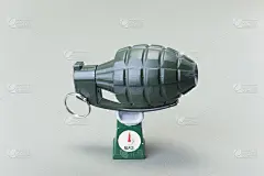 玩具手雷在称重秤上