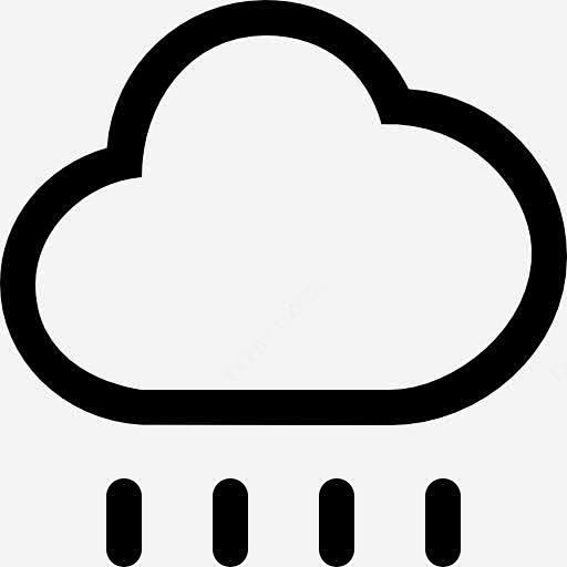下雨的天气云大纲符号随着雨滴线图标png免抠素材新图网