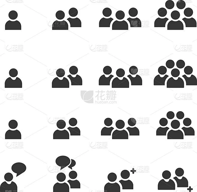 People Icon工作组团队素材-花瓣网